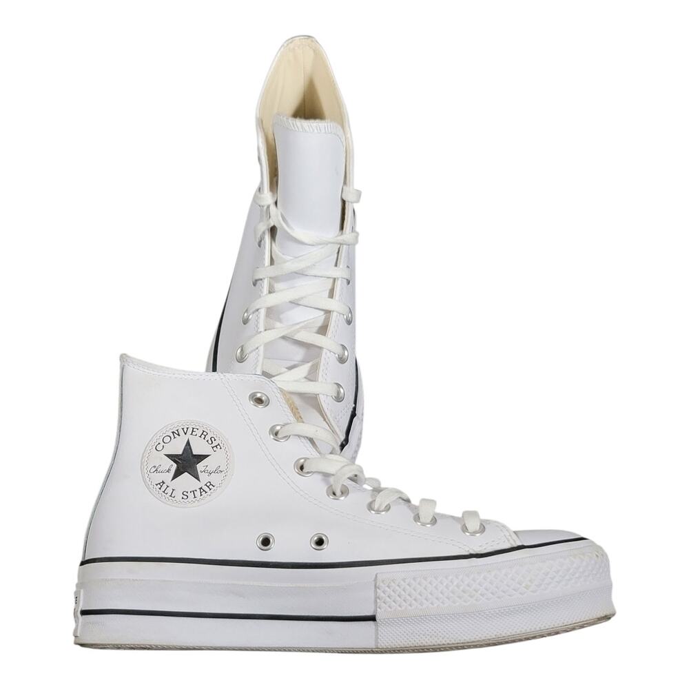 Converse All Star Chuck Taylor Platform High Top Leather Sneakers Women's 7.5 US - Picture 1 of 14